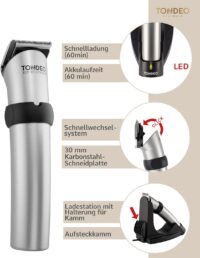Tondeo ECO-XS Lithium Silver Trimmer
