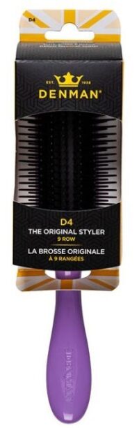 Denman Brush D4 African Violet 9 Row