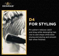 Denman Brush D4N Black & White 9 Row
