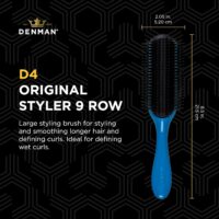 Denman Brush D4 Santorini Blue 9 Row