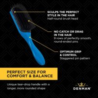 Denman Brush D4 Santorini Blue 9 Row