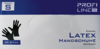 ProfiLine Latexhandschuhe schwarz, Gr. S  – 20 Stk