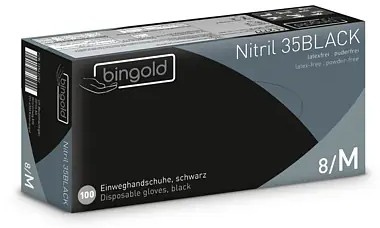 Nitril Handschuhe Medium  – Box à 100Stk. Black