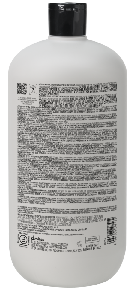 DAVINES A NEW COLOUR ACTIVATOR 10VOL 1L
