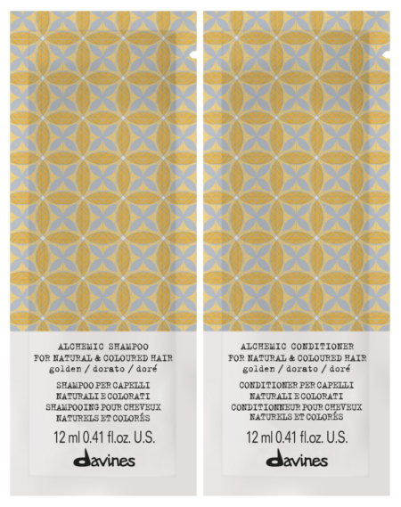 DAVINES ALCHEMIC GOLD SH/COND SACHET 12X12ML