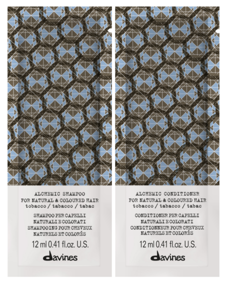 DAVINES ALCHEMIC TOBACCO SH/COND SACHET 12X12ML