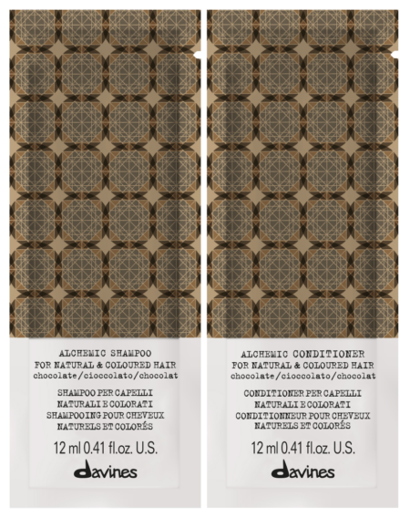 DAVINES ALCHEMIC CHOC KIT SACH SH/COND 12X12ML
