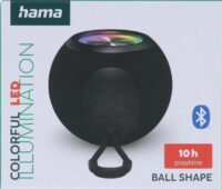 Hama Speaker BallShape Wireless LED Black